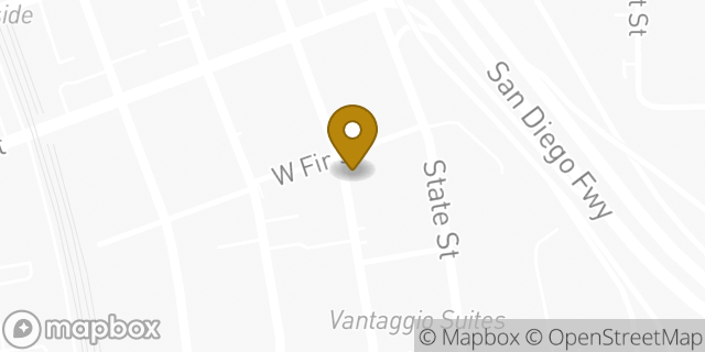 Map showing the location of Porto Vista Hotel in San Diego, CA 92101