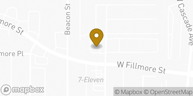 Map showing the location of Starbucks in Colorado Springs, CO 80907
