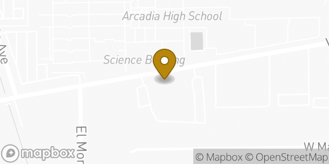 Map showing the location of The Church of Jesus Christ of Latter-day Saints in Arcadia, CA 91007