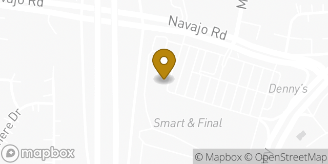 Map showing the location of OneMain Financial in El Cajon, CA 92020