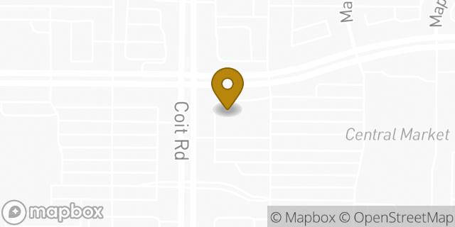 Map showing the location of Dunkin' in Plano, TX 75075