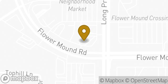 Map showing the location of 7-Eleven in Flower Mound, TX 75022
