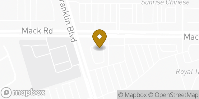 Map showing the location of Bank of America ATM in Sacramento, CA 95823