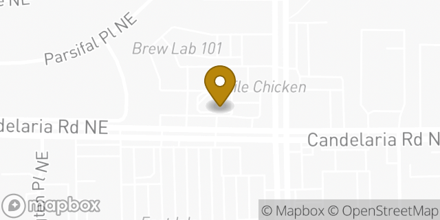 Map showing the location of McDonald's in Albuquerque, NM 87112