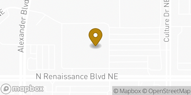 Map showing the location of Sam's Club in Albuquerque, NM 87107
