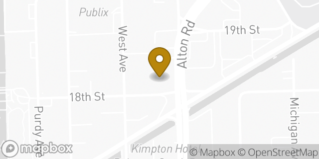 Map showing the location of Citi ATM in Miami Beach, FL 33139