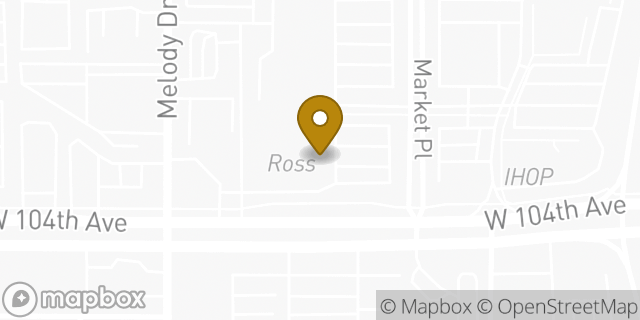 Map showing the location of Amazon Locker - College in Northglenn, CO 80234