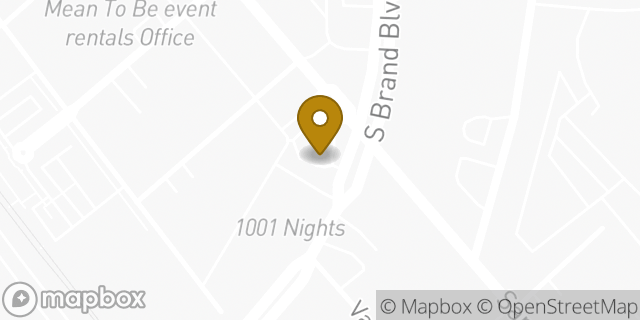 Map showing the location of Starbucks in Glendale, CA 91204