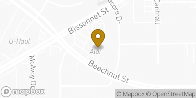 Map showing the location of Aldi in Houston, TX 77074