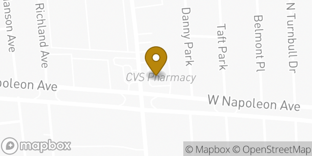 Map showing the location of CVS Pharmacy in Metairie, LA 70001