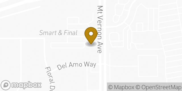 Map showing the location of Chipotle Mexican Grill in Bakersfield, CA 93306