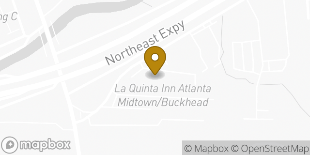 Map showing the location of La Quinta Inn & Suites Atlanta Midtown Buckhead in Atlanta, GA 30324