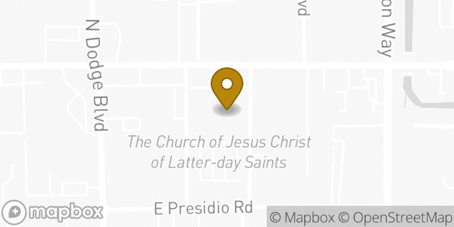 Map showing the location of The Church of Jesus Christ of Latter-day Saints in Tucson, AZ 85716