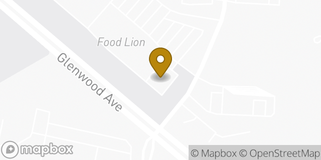 Map showing the location of AutoZone in Raleigh, NC 27612