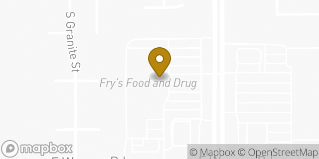 Map showing the location of Starbucks in Gilbert, AZ 85296