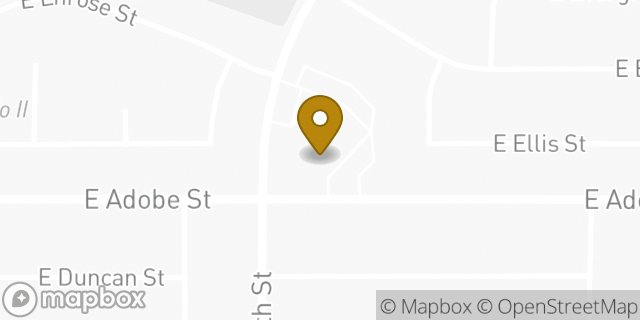Map showing the location of The Church of Jesus Christ of Latter-day Saints in Mesa, AZ 85205