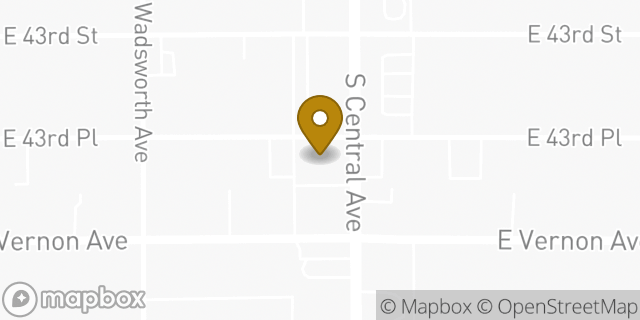 Map showing the location of AutoZone Auto Parts in Los Angeles, CA 90011
