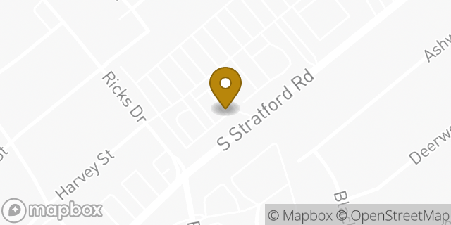 Map showing the location of Starbucks in Winston-Salem, NC 27103