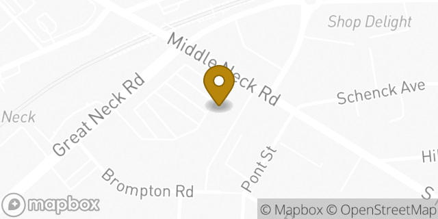 Map showing the location of Starbucks in Great Neck, NY 11021
