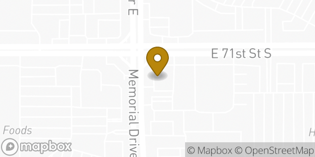 Map showing the location of Starbucks in Tulsa, OK 74133