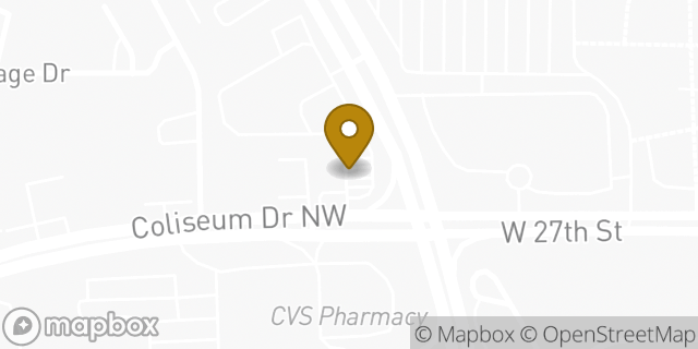 Map showing the location of ATM Speedway in Winston-Salem, NC 27105