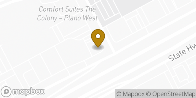 Map showing the location of Chase Bank in The Colony, TX 75056