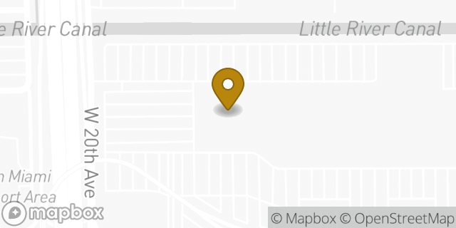 Map showing the location of Starbucks in Hialeah, FL 33012