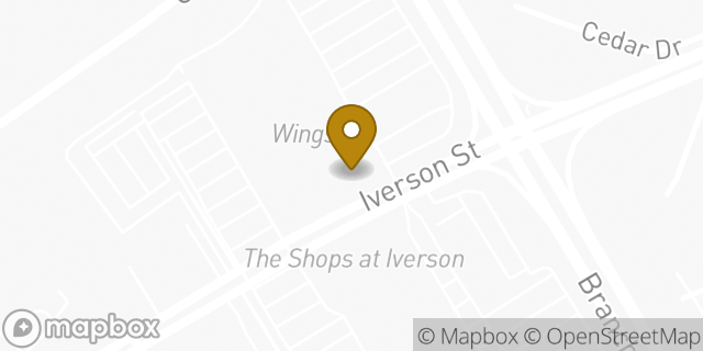 Map showing the location of Bank of America Financial Center in Hillcrest Heights, MD 20748