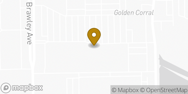 Map showing the location of Amazon Locker - Poulet in Fresno, CA 93711