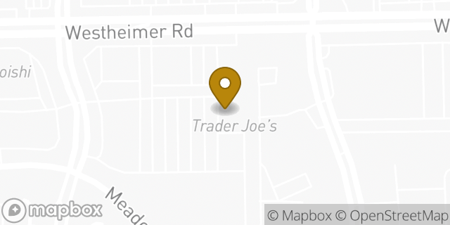 Map showing the location of Trader Joe's in Houston, TX 77077