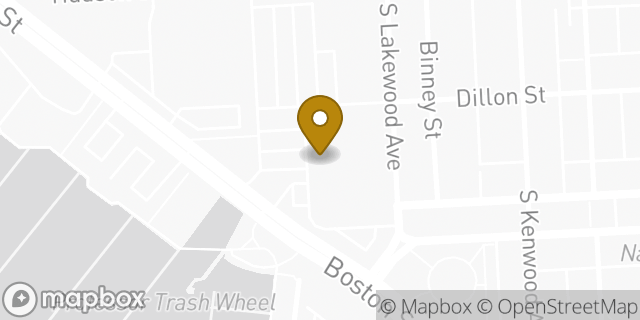 Map showing the location of Starbucks Coffee Company in Baltimore, MD 21224