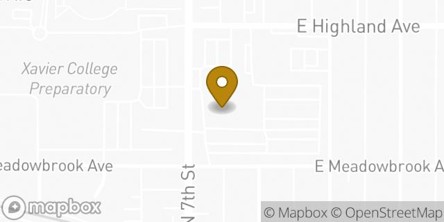 Map showing the location of Enterprise Rent-A-Car in Phoenix, AZ 85014