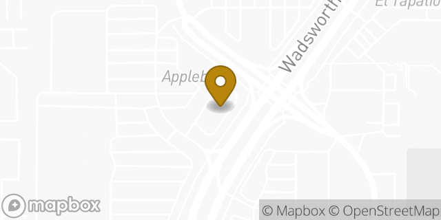 Map showing the location of McDonald's in Arvada, CO 80002