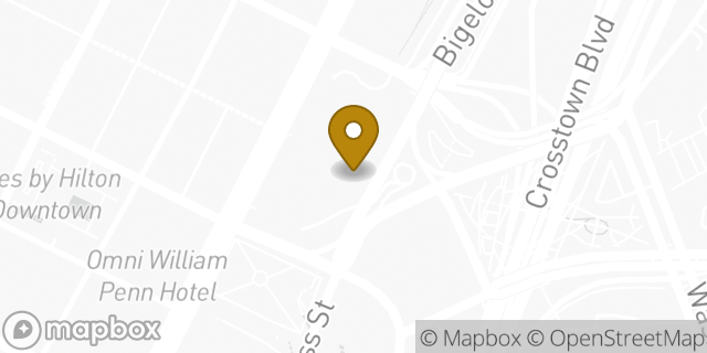 Map showing the location of Downtown Pittsburgh KinderCare in Pittsburgh, PA 15219