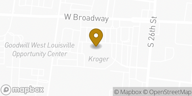 Map showing the location of Kroger in Louisville, KY 40211