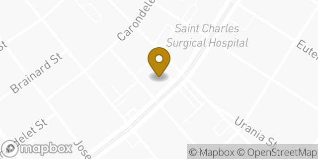 Map showing the location of Walgreens in New Orleans, LA 70130