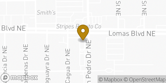 Map showing the location of McDonald's in Albuquerque, NM 87108
