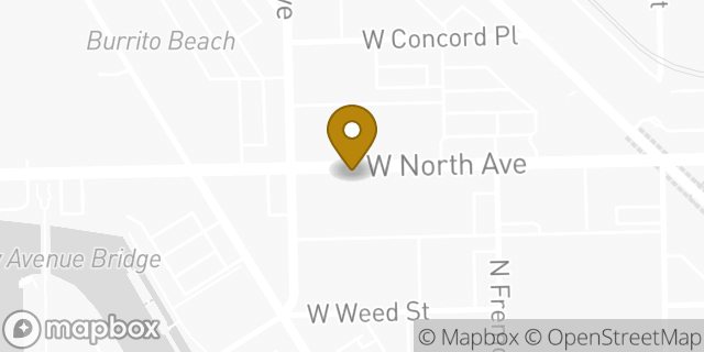 Map showing the location of Avis Car Rental in Chicago, IL 60642