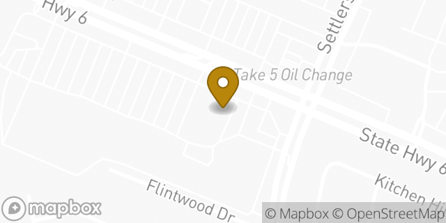 Map showing the location of The UPS Store in Sugar Land, TX 77478