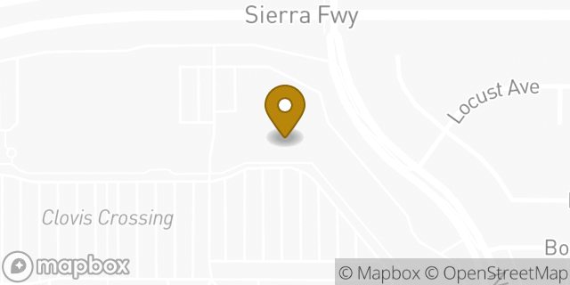 Map showing the location of Dick's Sporting Goods in Clovis, CA 93612
