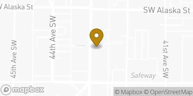 Map showing the location of Chipotle Mexican Grill in Seattle, WA 98116