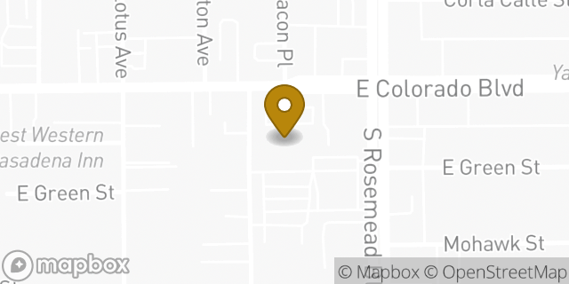 Map showing the location of Staples in Pasadena, CA 91107