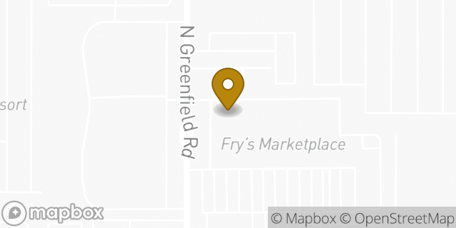 Map showing the location of Papa Johns Pizza in Mesa, AZ 85205