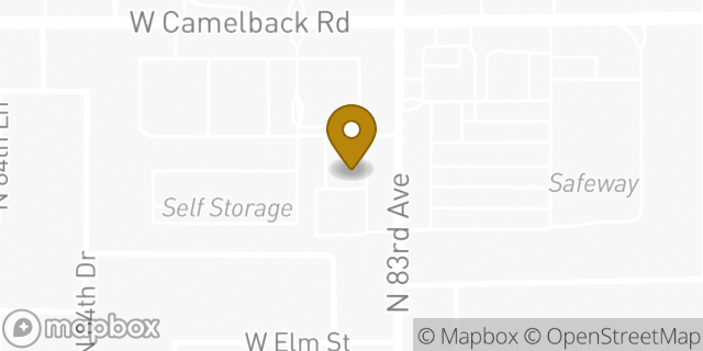 Map showing the location of Papa Johns in Phoenix, AZ 85033