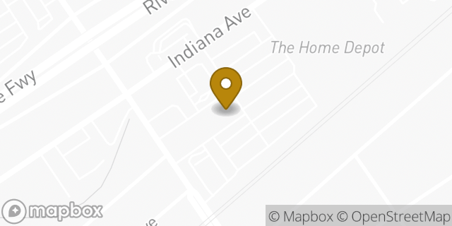 Map showing the location of Amazon Locker - Seaside in Riverside, CA 92504