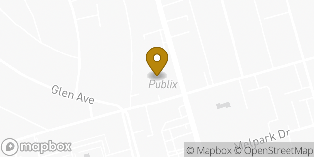 Map showing the location of Publix Pharmacy At Melrose in Nashville, TN 37204