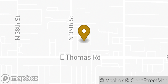 Map showing the location of AutoZone in Phoenix, AZ 85018