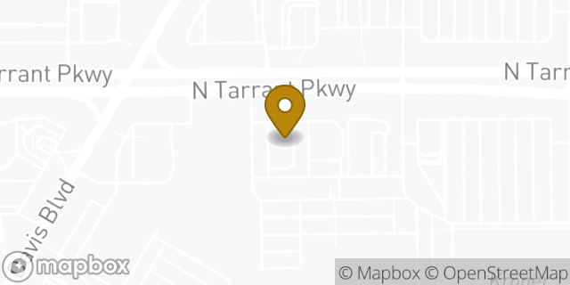 Map showing the location of Tarrant Pkwy & Davis in N Richland Hills, TX 76182