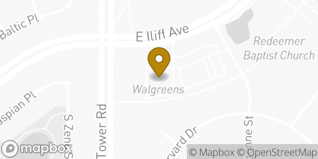 Map showing the location of ATM Walgreens in Aurora, CO