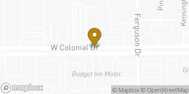 Map showing the location of Hertz in Orlando, FL 32808